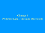 Chapter 2 Primitive Data Type and Operations