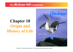 Chapter 18 Origin and History of Life