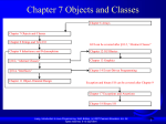 Chapter 7, Objects and Classes