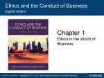 1. Ethics in the World of Business