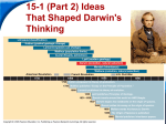 15-1 (Part 2) Ideas That Shaped Darwin`s Thinking