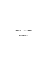 Notes on Combinatorics - School of Mathematical Sciences