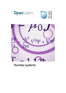 Number systems - The Open University