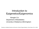 Introduction to Epigenetics/Epigenomics
