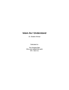 Islam As I Understand