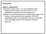 Waiver of In Vivo Bioavailability and Bioequivalence