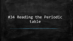 Reading the Periodic table