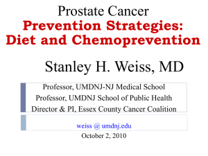 Prostate Cancer Prevention Issues