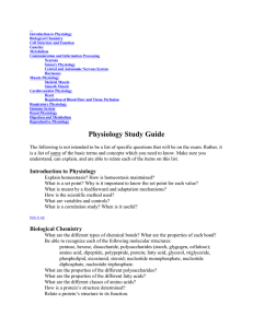 Physiology Study Guide