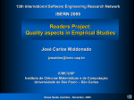 José Maldonado: Readers Project - Empirical Software Engineering