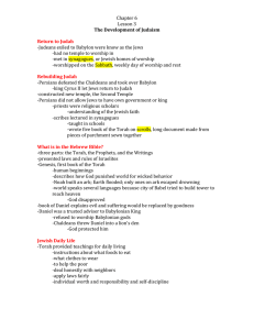 Chapter 6 Lesson 3 The Development of Judaism Return to Judah