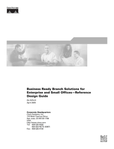 Business Ready Branch Solutions for Enterprise and Small