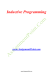 Inductive Programming www.AssignmentPoint.com Inductive