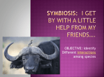 Symbiosis: I get by with a little help from my friends*.