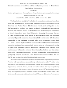 Interseismic strain accumulation and the earthquake potential on the