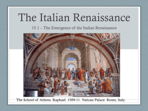 The Italian Renaissance