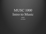 MUSC 1000 Intro to Music