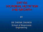 Microbial Nutrion and Growth