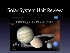 Solar System Unit Review - Parma City School District