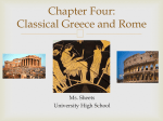 Greece and Rome - UHS AP World History Class