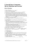 5: Introduction to Estimation Review Questions and Exercises