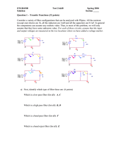 Question 1 – Transfer Functions