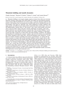 Mountain building and mantle dynamics