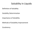 Methods of solubility improvements