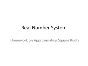 Real Number System