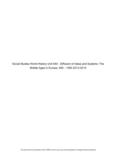 Social Studies World History Unit 04A : Diffusion