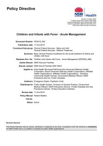 Children and Infants with Fever - Acute Management