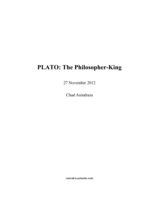 PLATO: The Philosopher-King