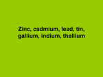 Cink, kadmium, ólom, gallium, indium, tallium
