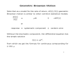 Geometric Brownian Motion