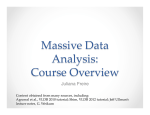 Massive Data Analysis: Course Overview