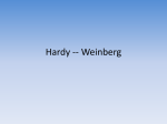 Hardy -- Weinberg