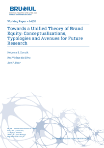 Towards a Unified Theory of Brand Equity - BRU-IUL