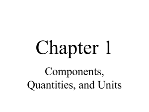 Chapter 1 - Components, Quantities and Units