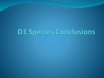D1 Species Conclusions