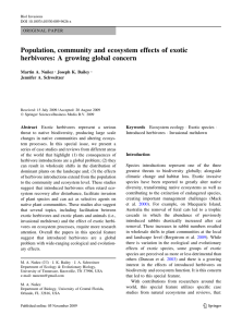 Population, community and ecosystem effects of exotic herbivores: A
