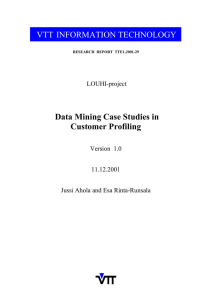 Data Mining Case Studies in Customer Profiling