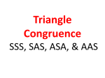 9-27 Triangle Congruence