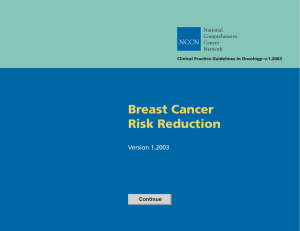 Breast Cancer Risk Reduction - Cedar Valley Breast Care Center