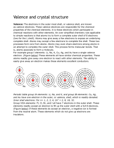 Valence and crystal structure - IDC