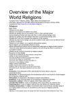 Overview of the Major World Religions