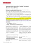 Determination of the 50% Human Infectious Dose for Norwalk Virus