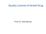 Quality Control of Herbal Drug