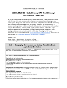 SOCIAL STUDIES Global History I/AP World History I