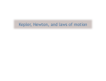 Kepler, Newton, and laws of motion