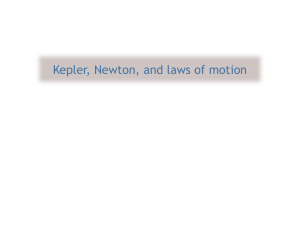 Kepler, Newton, and laws of motion